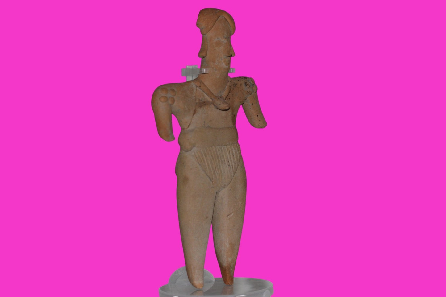 Pre Columbian Artifact 8 Inch Shaman Tomb Figure Colima Mexico 100 BC COA 236