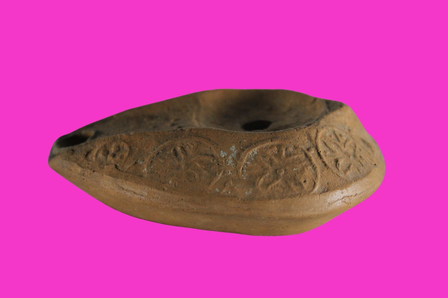 Large Holy Land Oil Lamp Ancient Artifact Jesus Christ Homeland 400-500AD COA 26