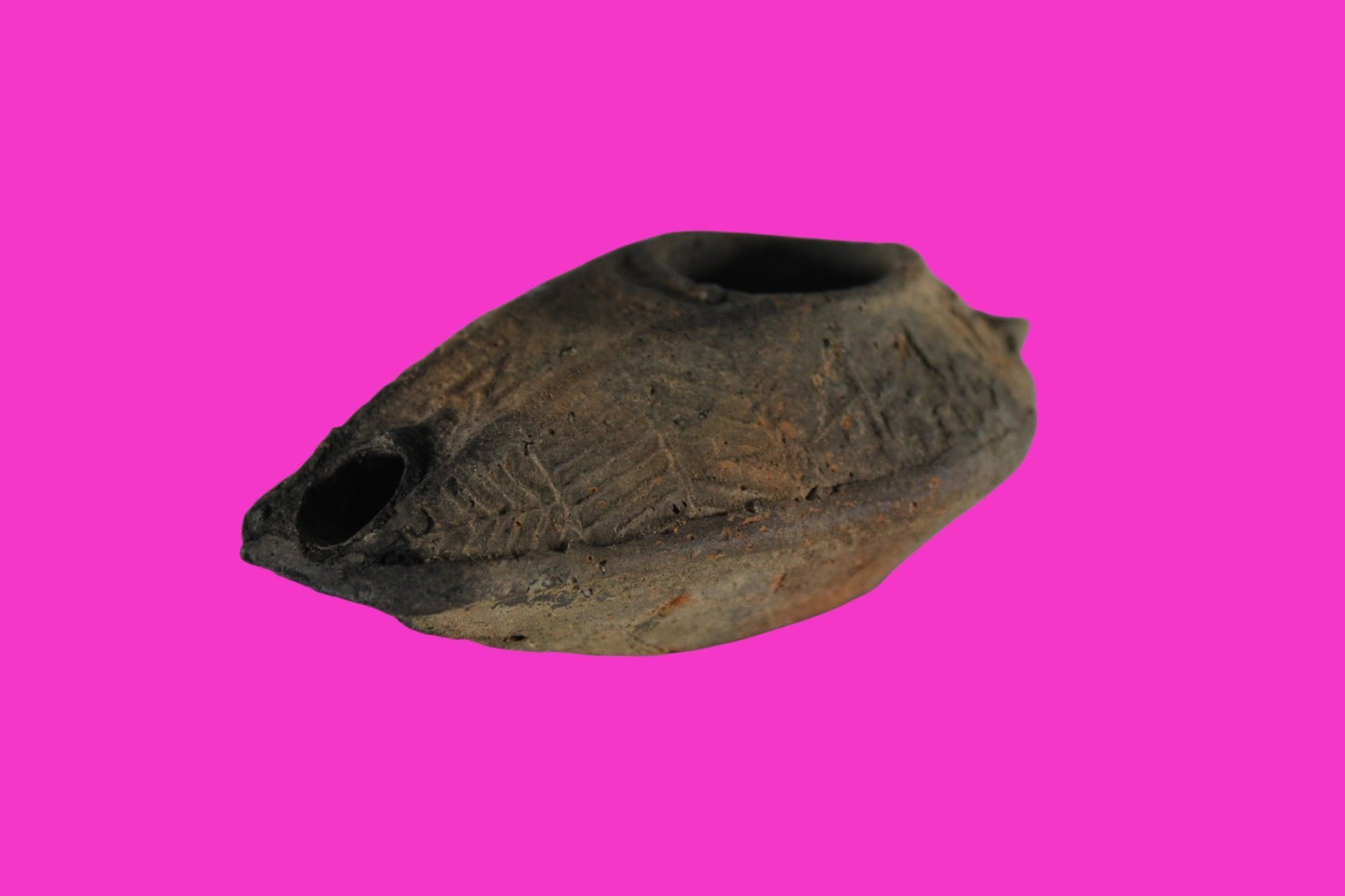 Ancient Holy Land Oil Lamp Artifact Jesus Christ Homeland 100BC-400AD COA 25