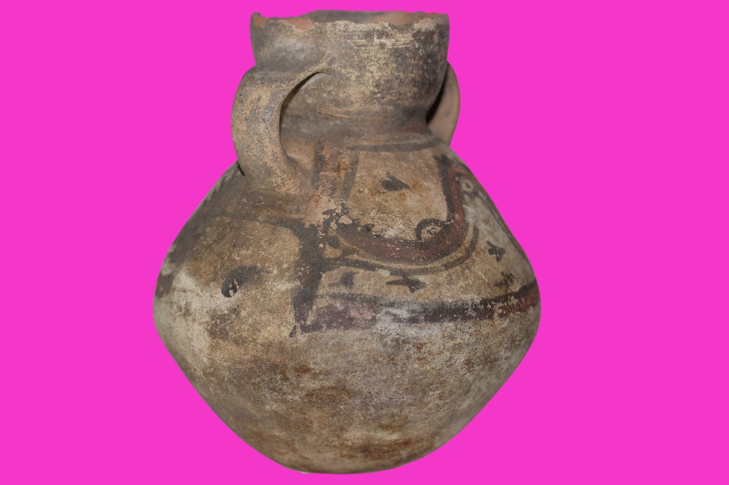 Pre Columbian Authentic Artifact Snake Jug Chancay Peru 1200 -1450 AD COA J103