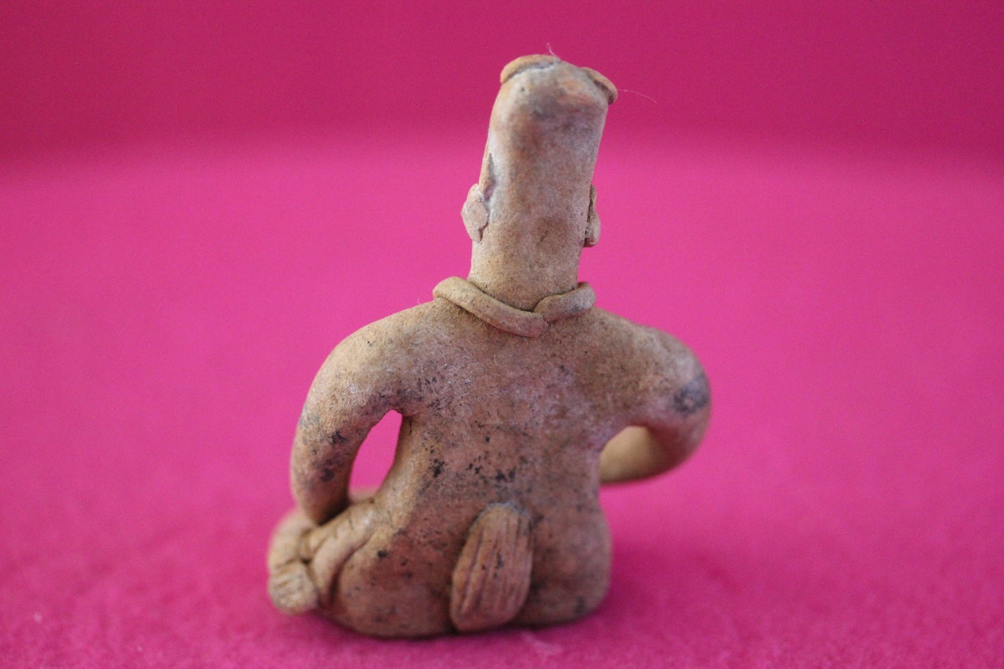 Pre Columbian Artifact Authentic Male Seated Tomb Figure Colima Mexico COA 191