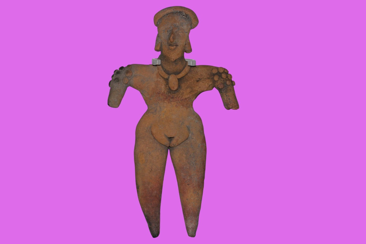 Pre Columbian Artifact 6in Female Shaman Tomb Figure Colima Mexico 100BC COA 256