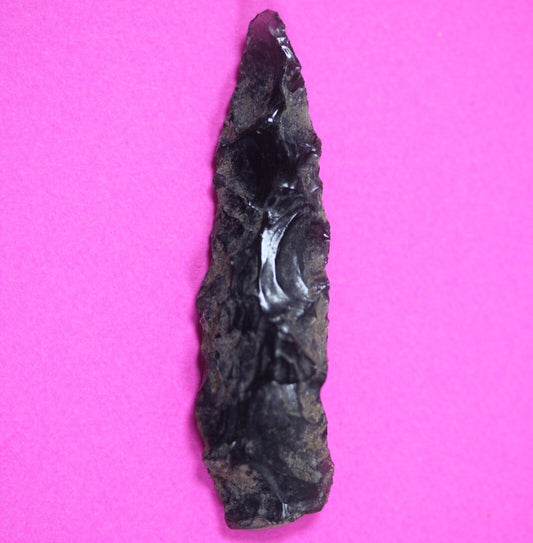 Pre Columbian Artifact Authentic Aztec Arrowhead Battle of Mexico City COA 49