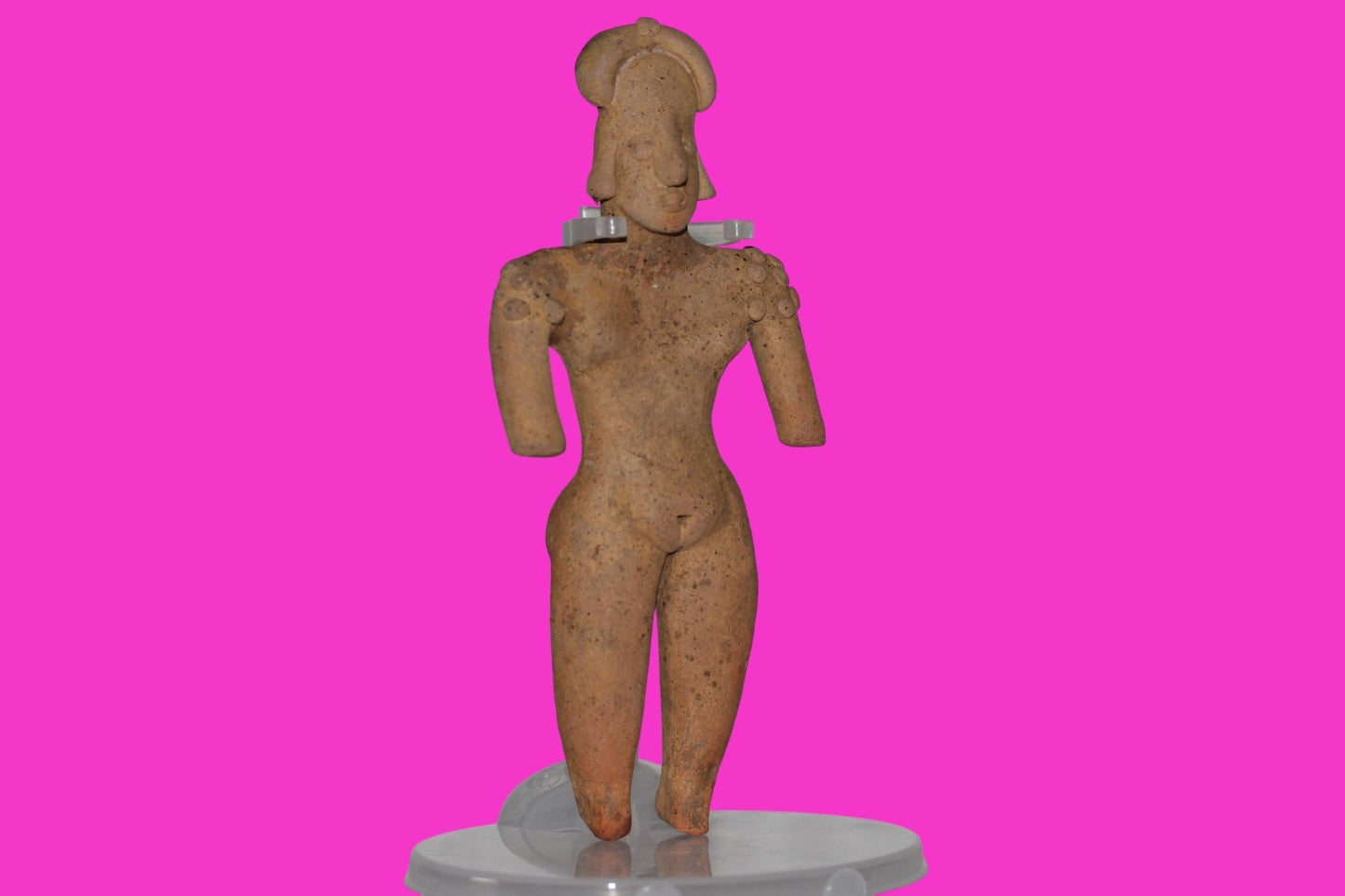 Pre Columbian Artifact 6in Female Shaman Tomb Figure Colima Mexico 100BC COA 253