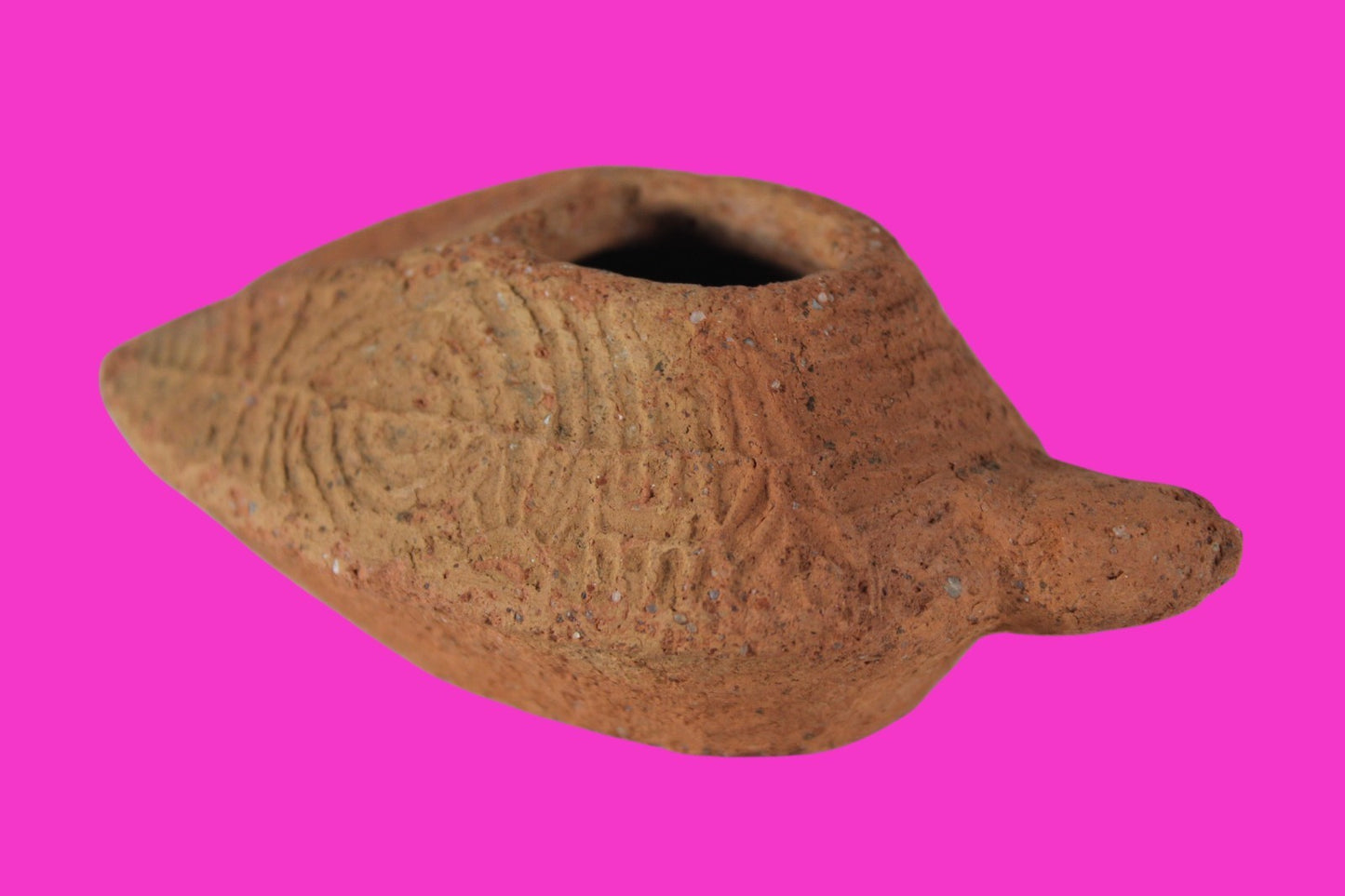 Oil Lamp Holy Land Ancient Artifact Jesus Christ Home Israel 300-600 AD COA 130