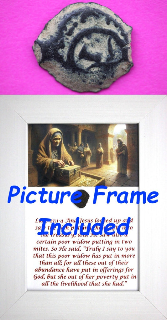Widows Mite Coin Holy Land Artifact Free Display Frame Jesus Christ Lifetime 83