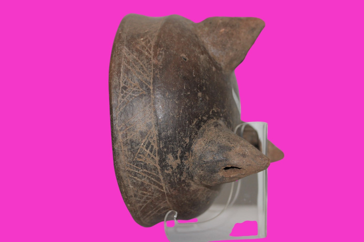 Pre Columbian Authentic Artifact Michoacan Tripod Rattle Bowl Mexico COA J16