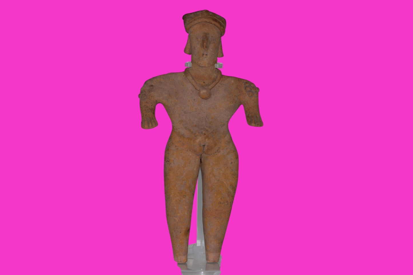 Pre Columbian Artifact 8in Female Shaman Tomb Figure Colima Mexico 100BC COA 254