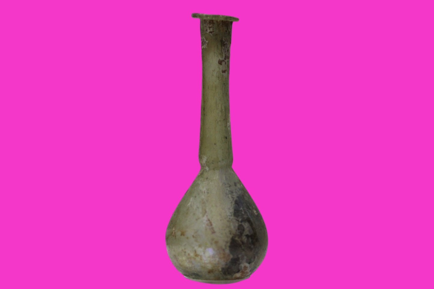 Ancient Holy Land Glass Bottle Authentic Artifact 100-300 AD Roman Era COA J20