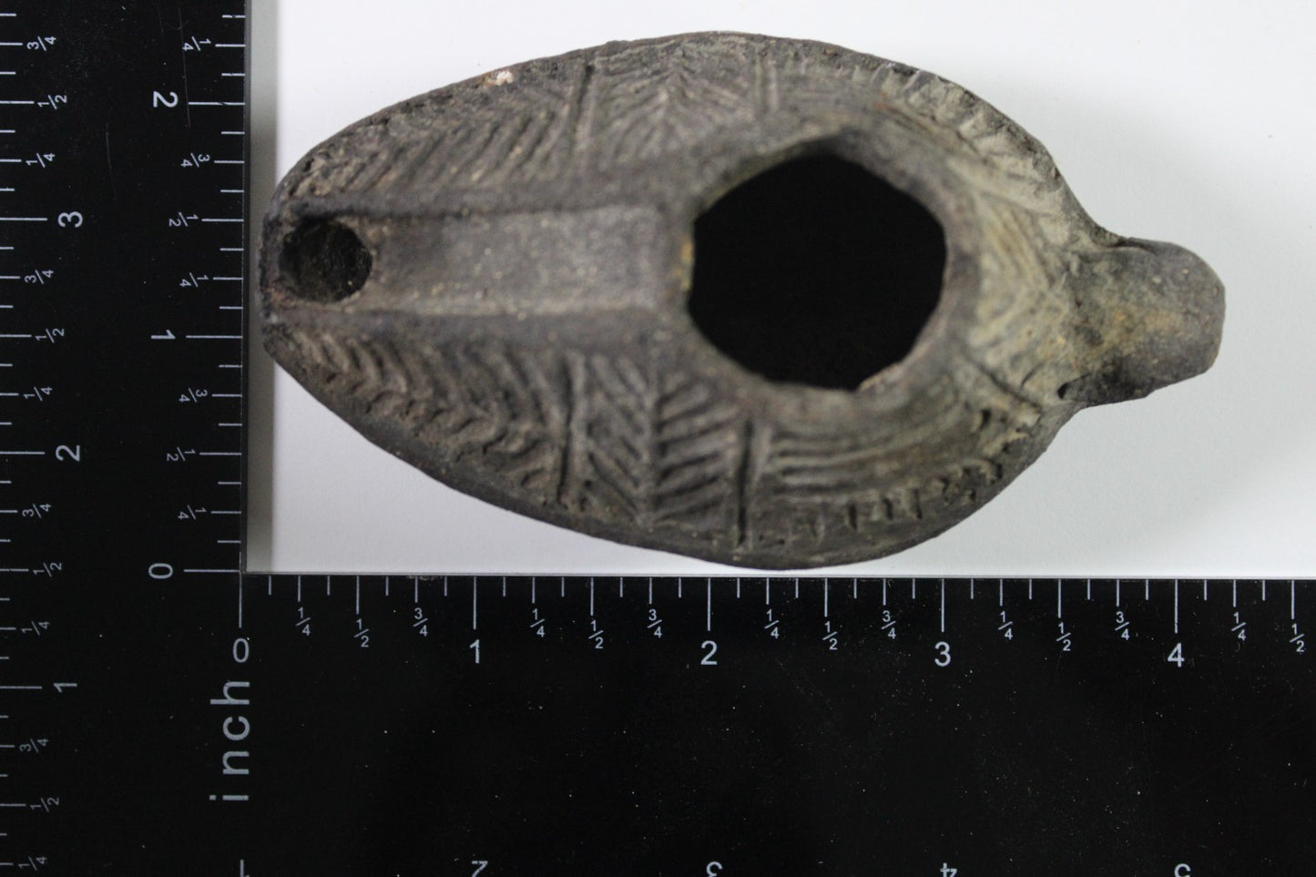 Oil Lamp Holy Land Ancient Artifact Jesus Christ Home Israel 300-600 AD COA 76