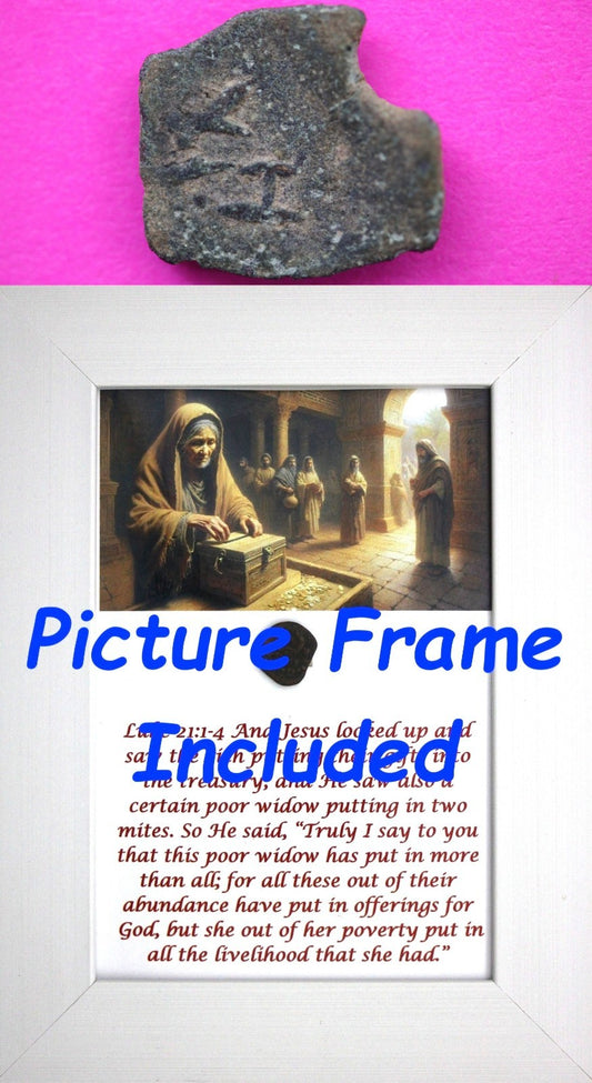 Widows Mite Coin Holy Land Artifact Free Display Frame Jesus Christ Lifetime 68