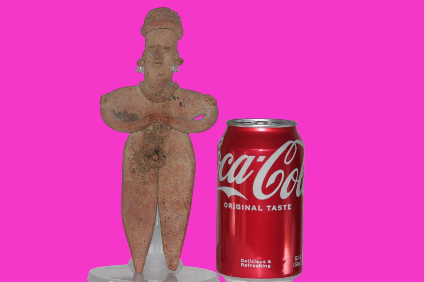 Pre Columbian Artifact 8 inch Male Shaft Tomb Figure Colima Mexico 100BC COA 262