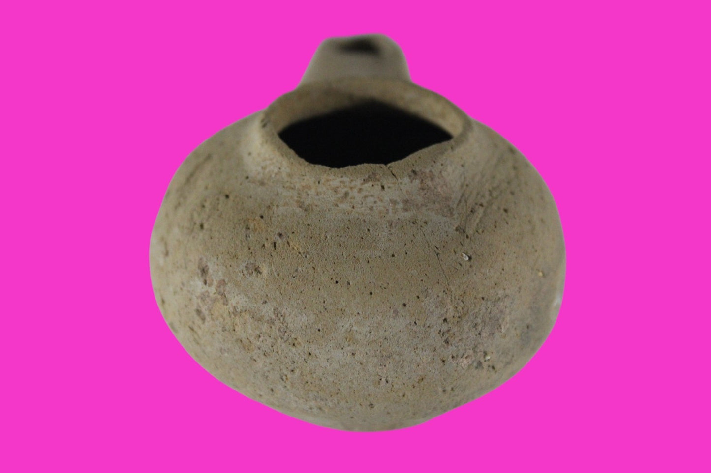 Ancient Holy Land Oil Lamp Artifact Land of Jesus Christ 100 BC-200 AD COA J150
