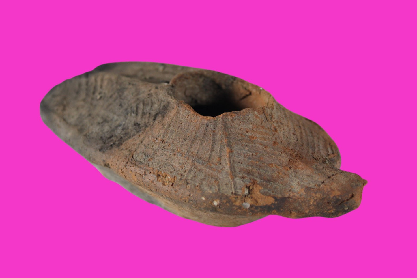 Oil Lamp Holy Land Ancient Artifact Jesus Christ Home Israel 300-600 AD COA 118