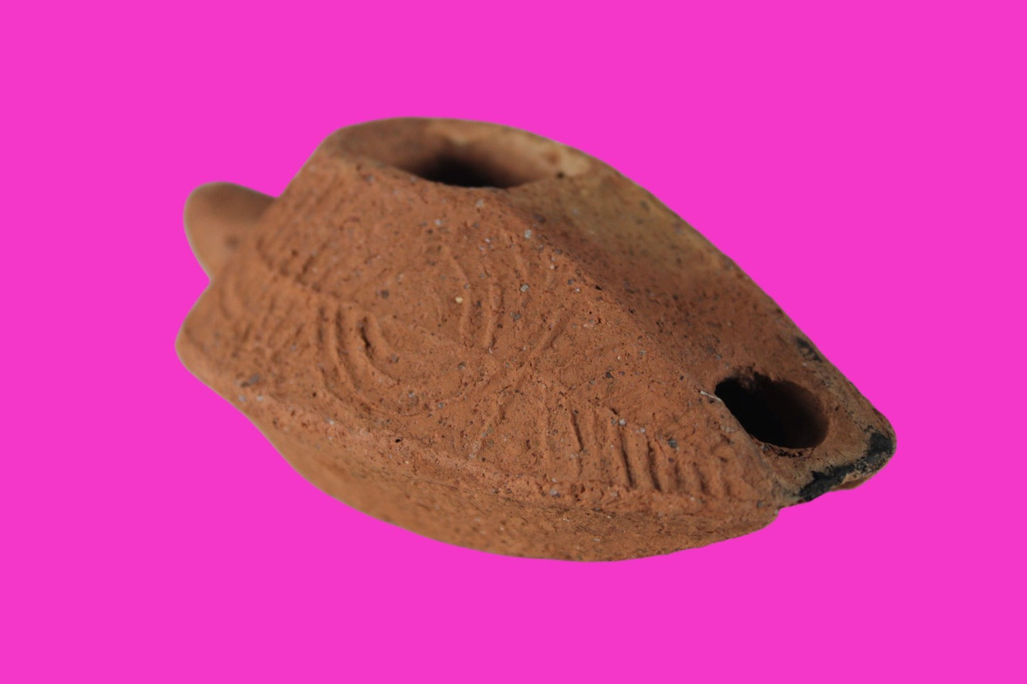 Oil Lamp Holy Land Ancient Artifact Jesus Christ Home Israel 300-600 AD COA 130