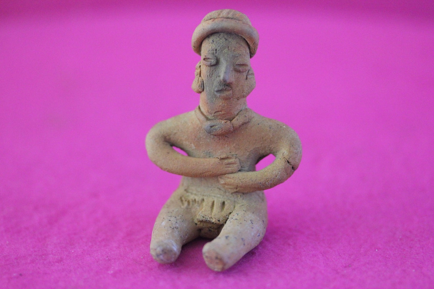 Pre Columbian Artifact Authentic Rare Seated Tomb Figure Colima Mexico COA 189