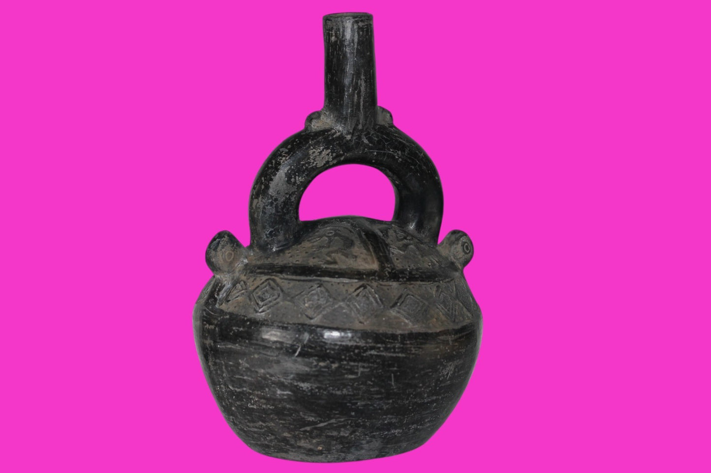 Pre Columbian Artifact Authentic Chimu Warrior Vessel 900-1400 AD Peru COA 222