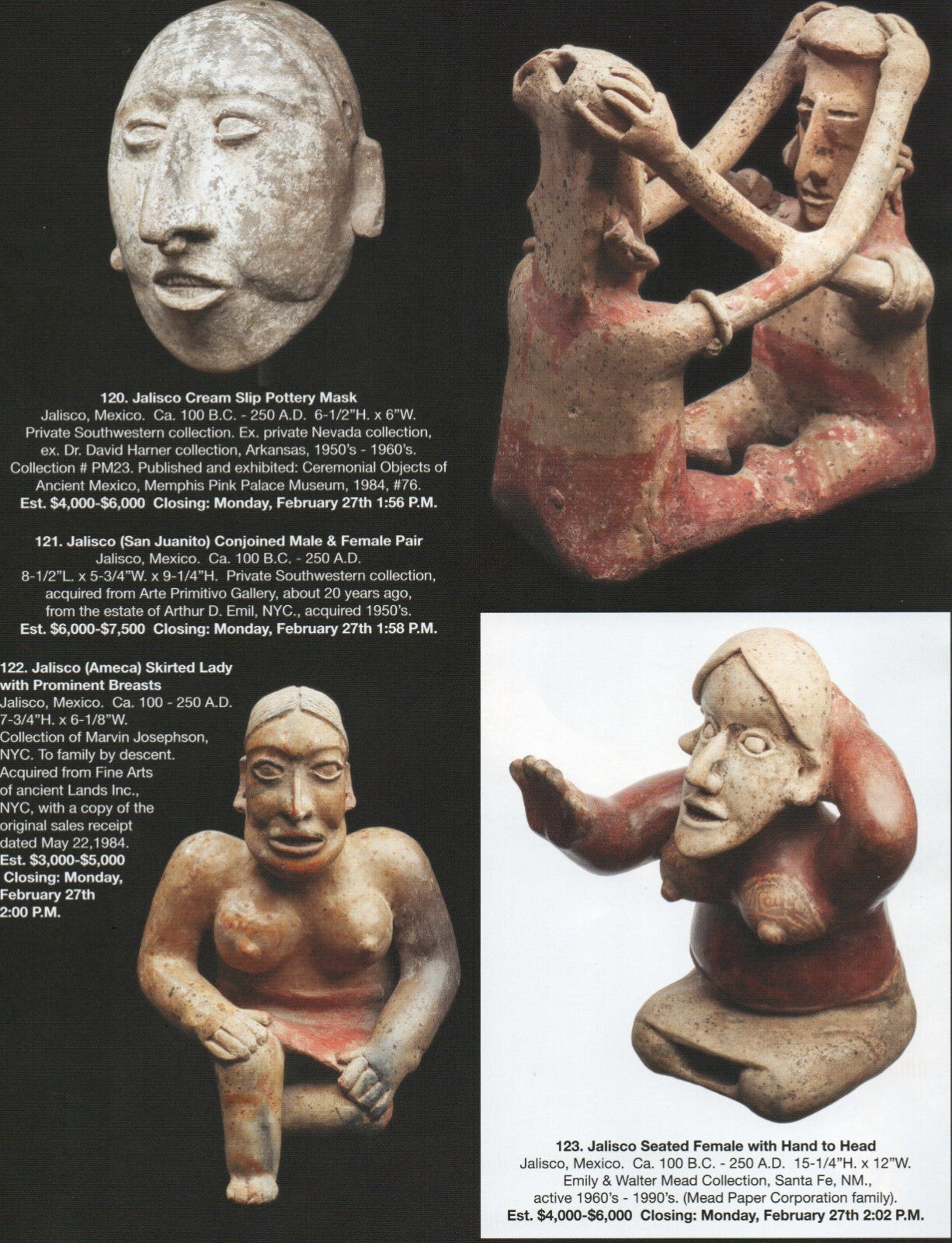 Pre Columbian Artifacts Price & Value Guide Arte Primitivo Auction Catalog 109