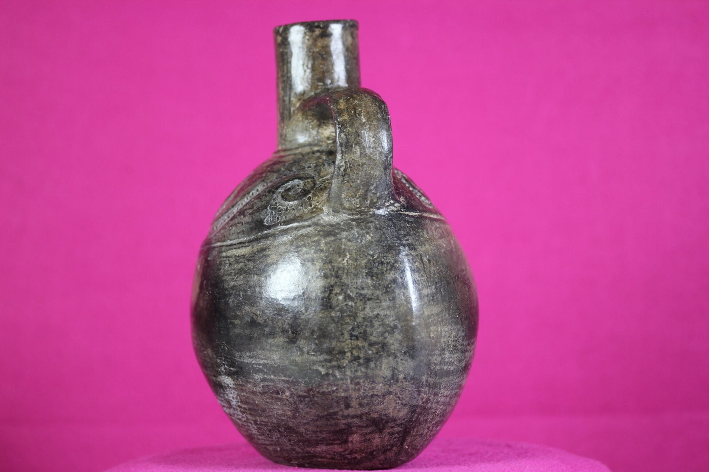 Pre Columbian Artifact Moche Incised Pottery Jar 100-800 AD Authentic COA J26