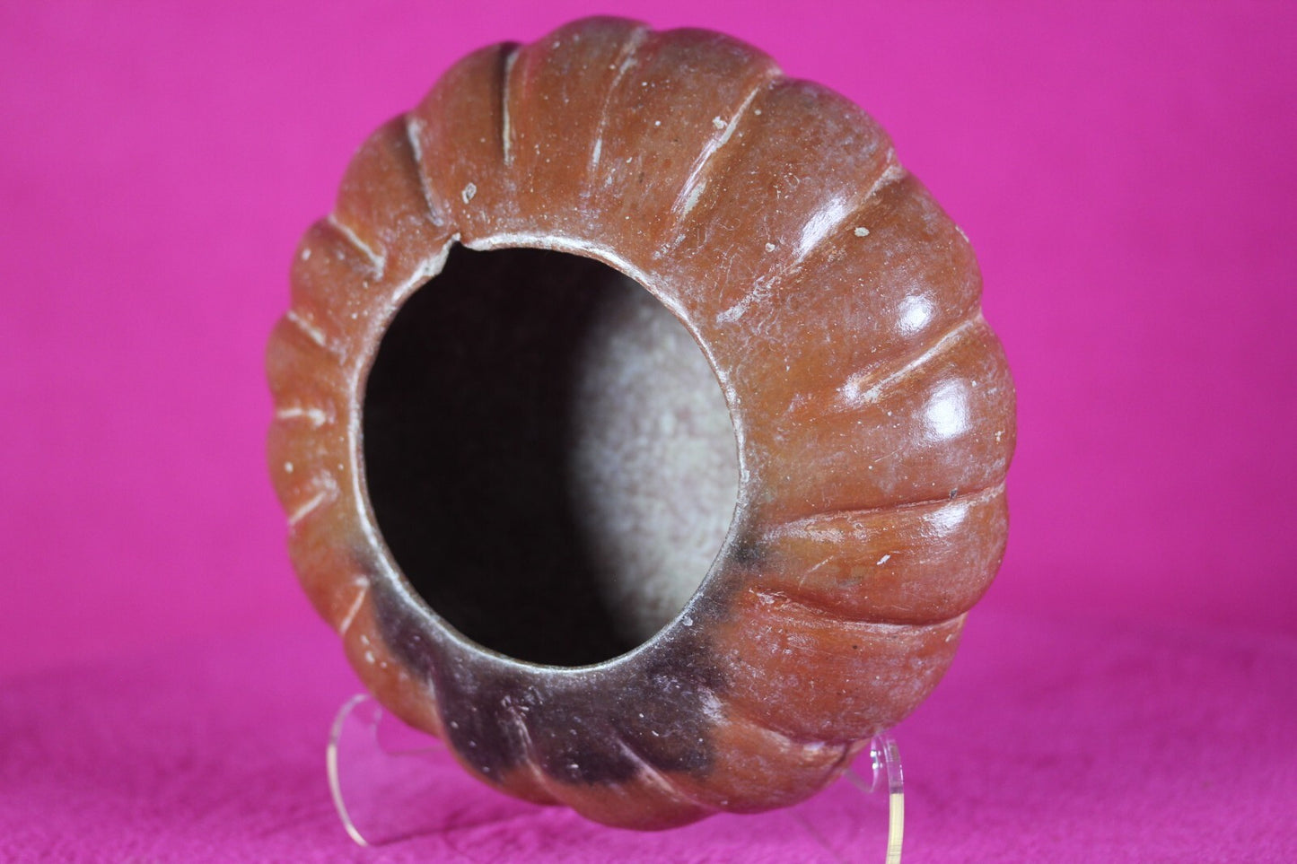 Pre Columbian Authentic Artifact Gadrooned Bowl Michoacan Mexico 200 BC COA T46