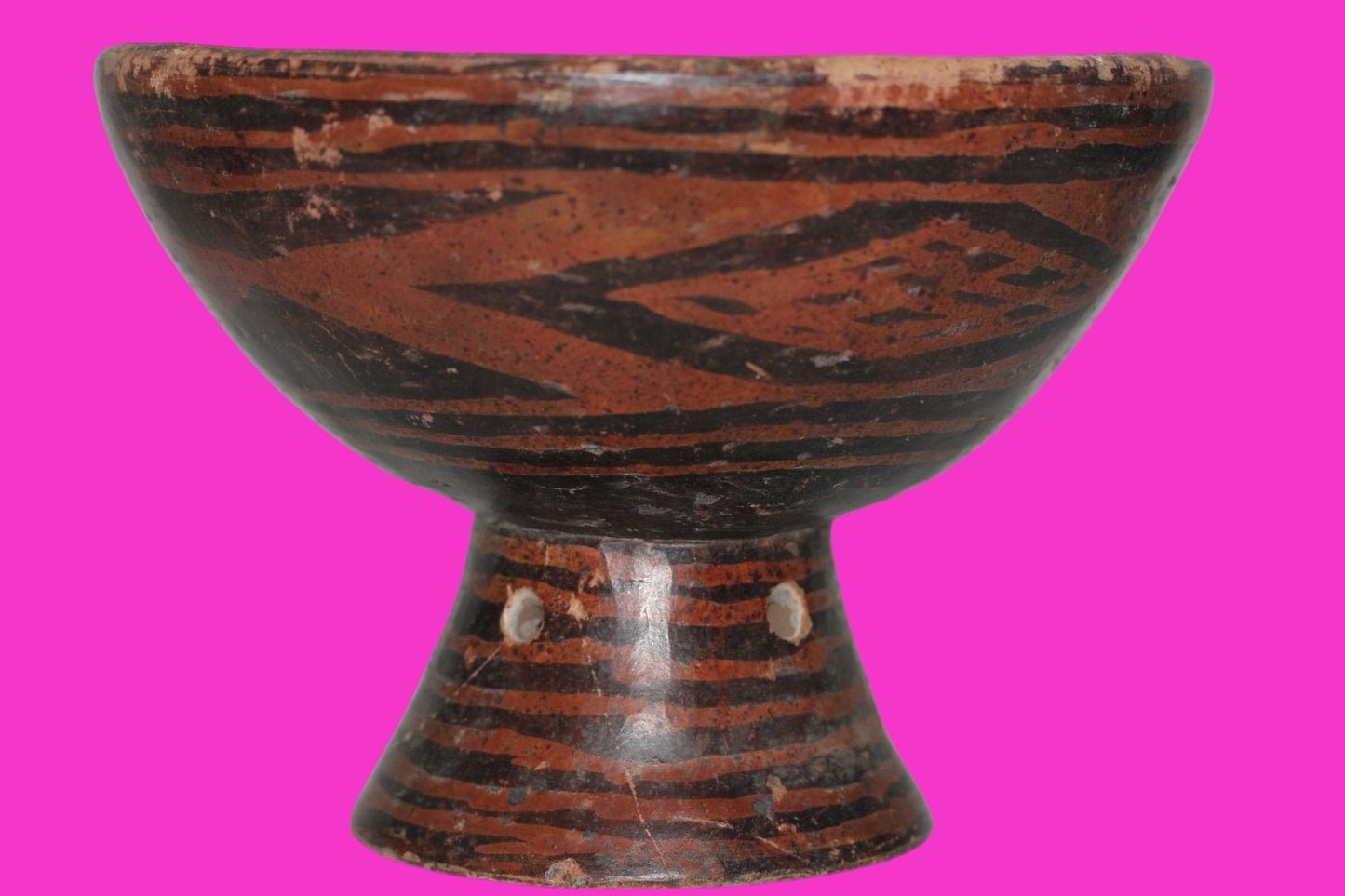 Pre Columbian Authentic Artifact Pedestal Bowl Narino Columbia 1000 AD COA J50