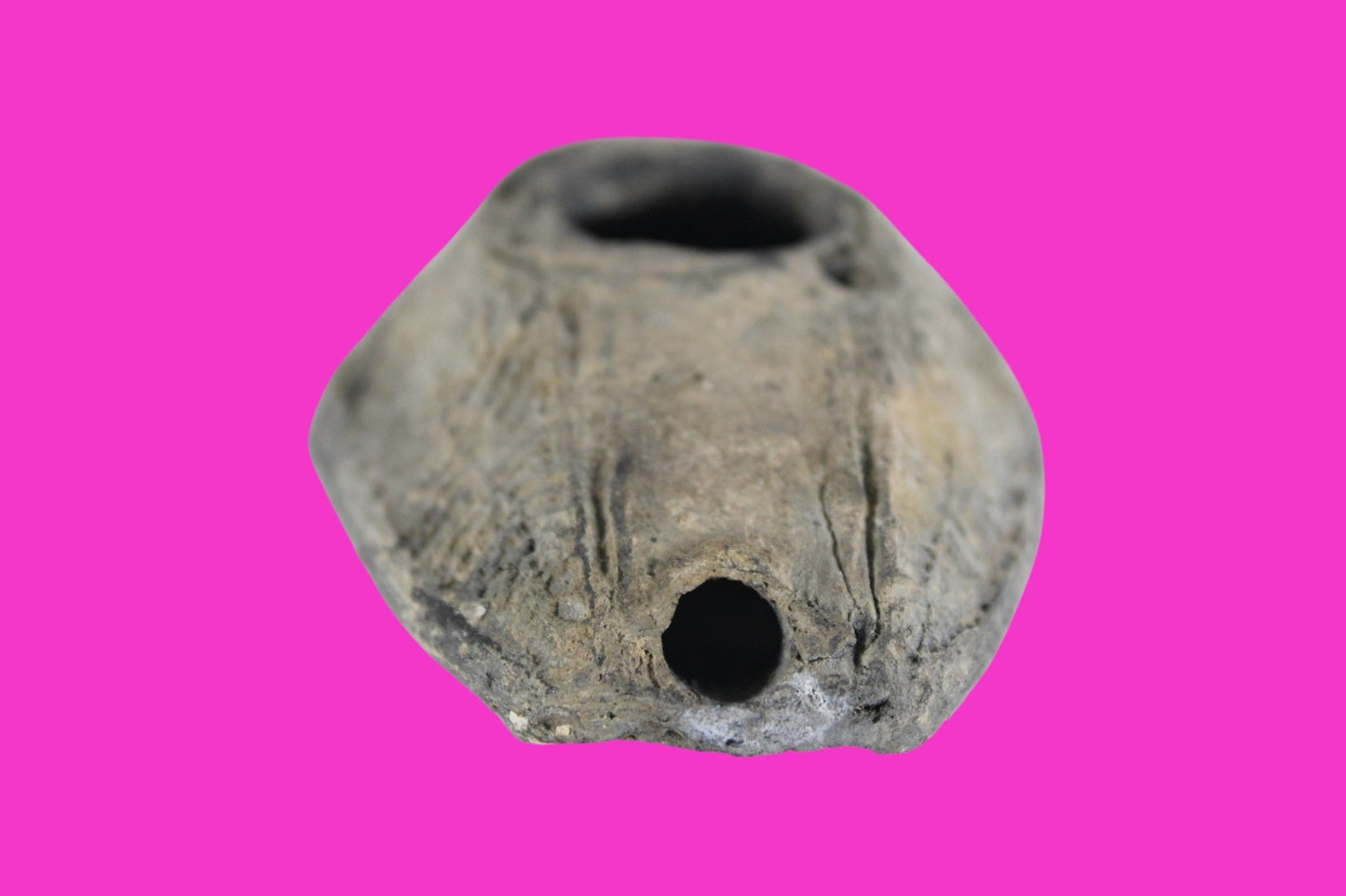 Ancient Holy Land Oil Lamp Artifact 2 Hidden Christian Crosses 300-600AD COA 113