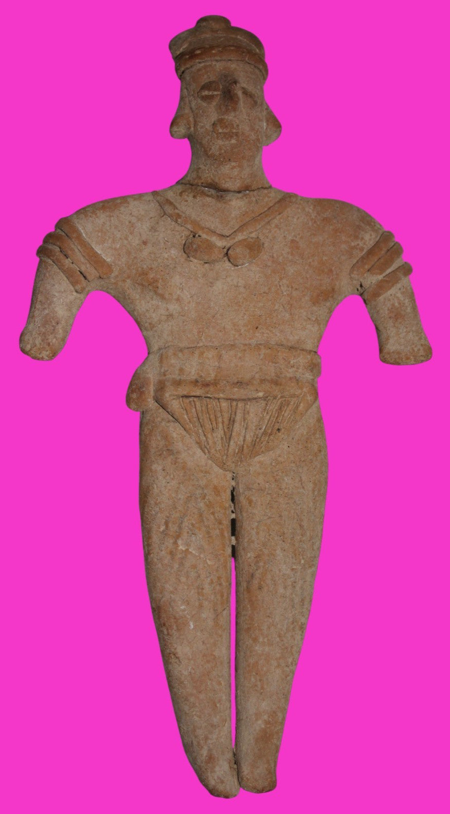 Pre Columbian Artifact Big 8 Inch Shaft Tomb Figure Colima Mexico 100 BC COA 243