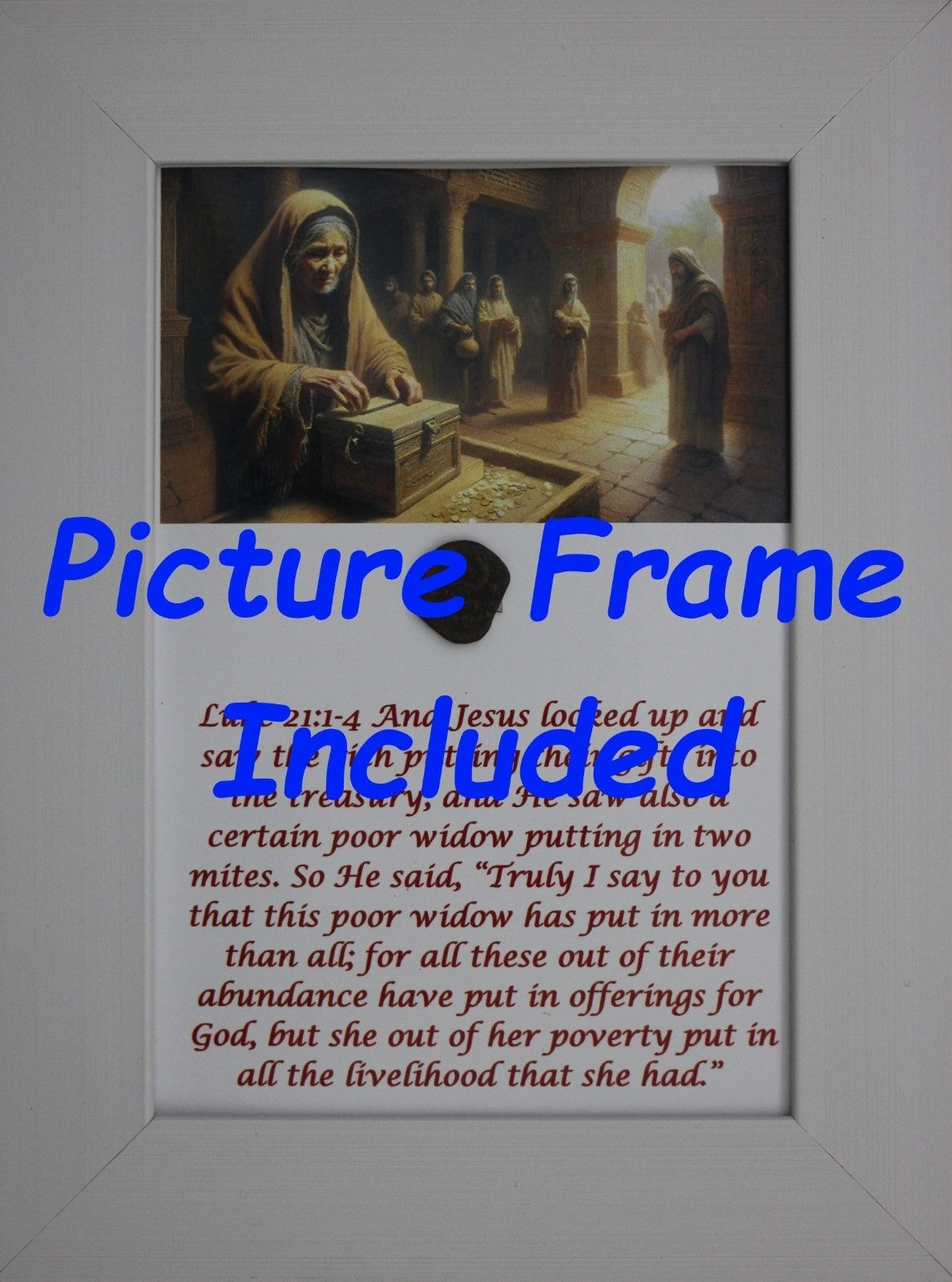 Widows Mite Coin Holy Land Artifact Free Display Frame Jesus Christ Lifetime 47