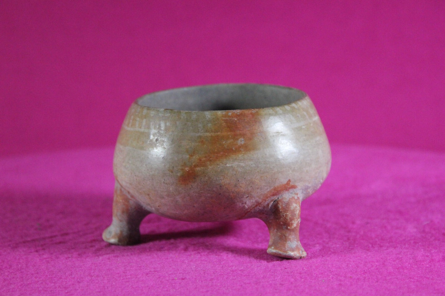 Pre Columbian Artifact Authentic Mini Tripod Bowl 1000-1400 AD Nicaragua COA J92