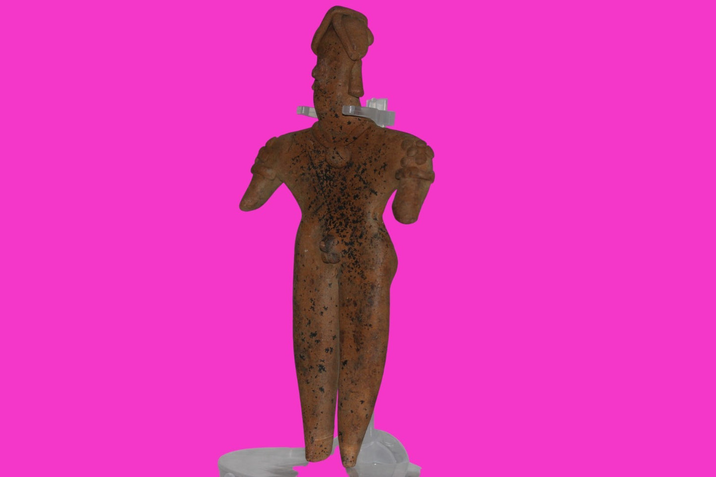 Pre Columbian Artifact 7 Inch Shaman Tomb Figure Colima Mexico 100 BC COA 234