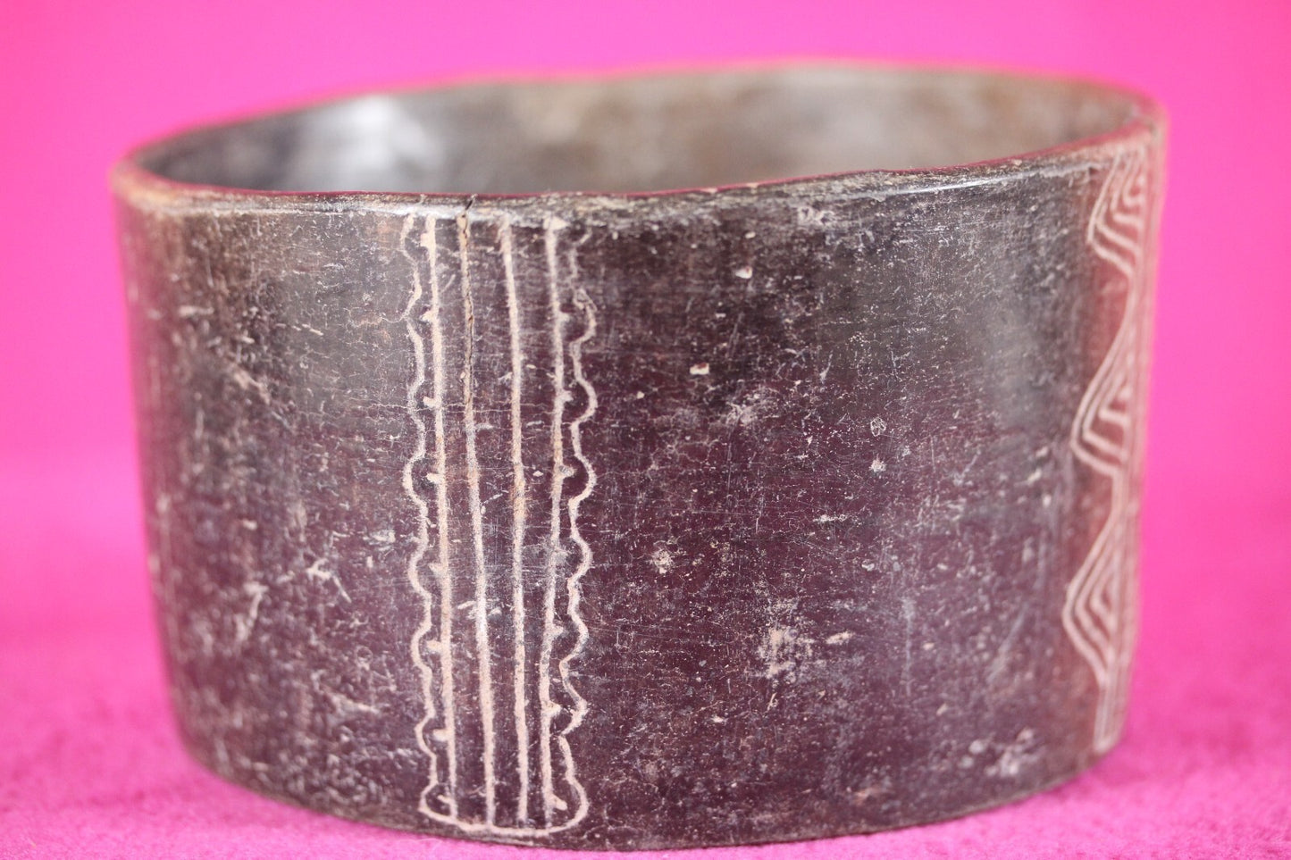 Authentic Pre Columbian Artifact Mayan Incised Bowl Ex Arte Primitivo COA T118