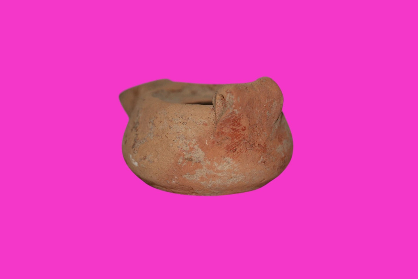 Oil Lamp Holy Land Ancient Artifact Jesus Christ Home Israel 100-400 AD COA J105