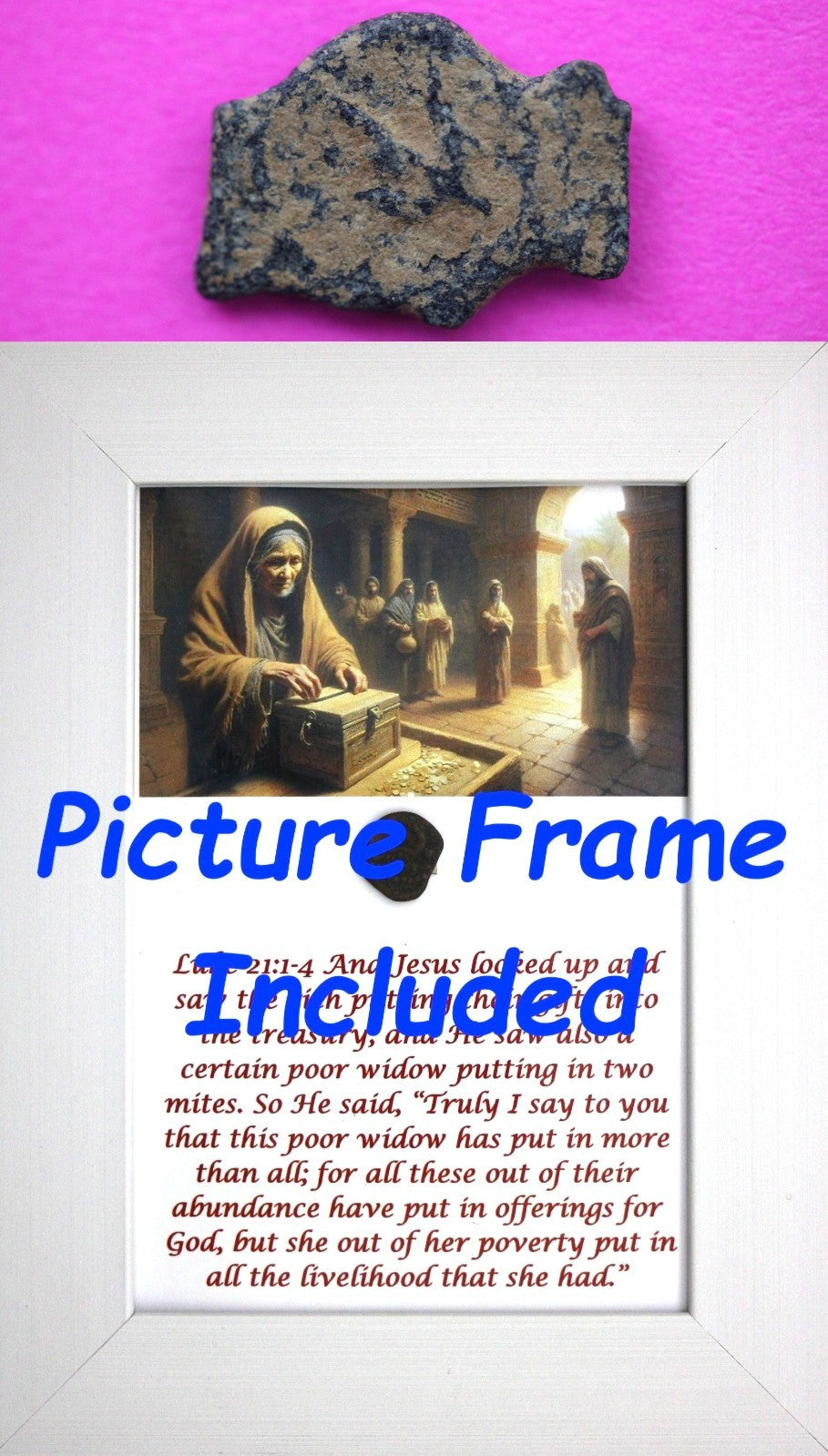 Widows Mite Coin Holy Land Artifact Free Display Frame Jesus Christ Lifetime 111