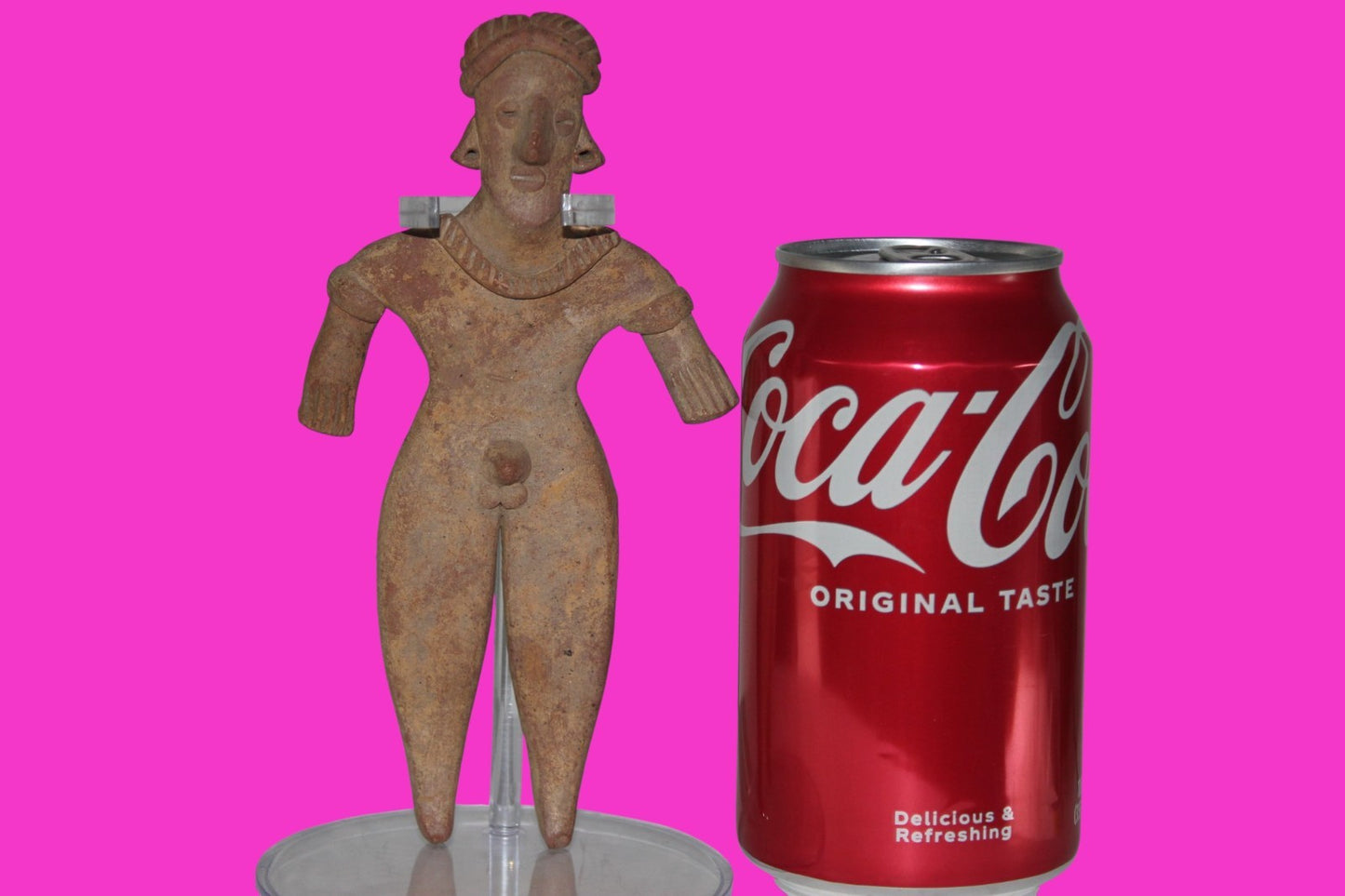 Pre Columbian Artifact 6 in Male Shaft Tomb Figure Colima Mexico 100BC COA 273