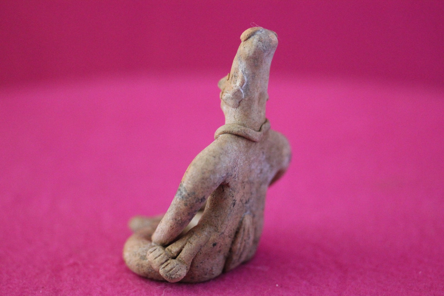 Pre Columbian Artifact Authentic Male Seated Tomb Figure Colima Mexico COA 191