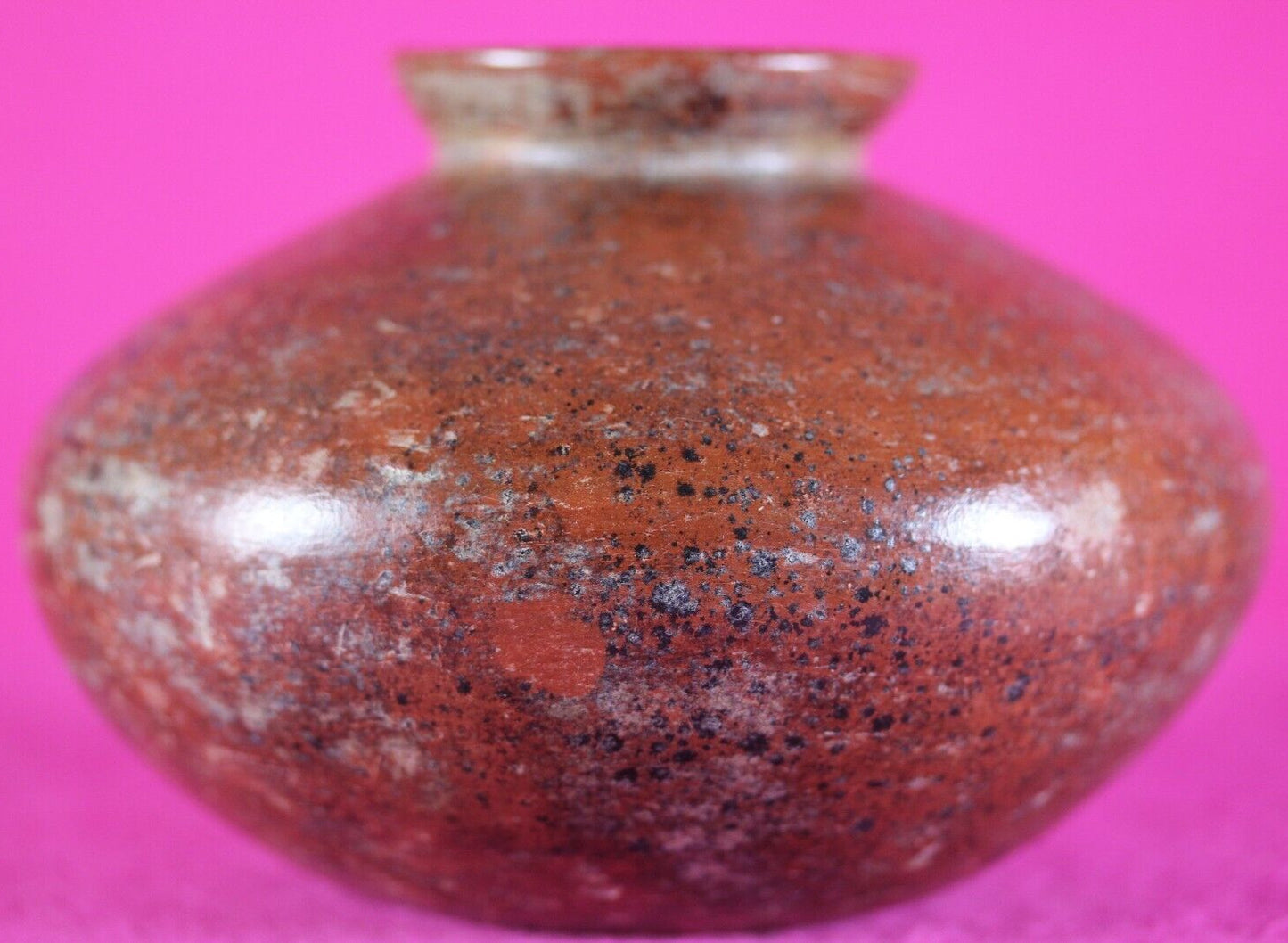 Pre Columbian Artifact Colima 300 BC-300 AD Red Jar Guaranteed Authentic COA J56