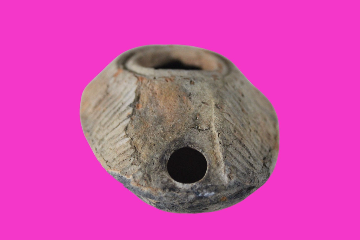 Oil Lamp Holy Land Ancient Artifact Jesus Christ Home Israel 300-600 AD COA 70