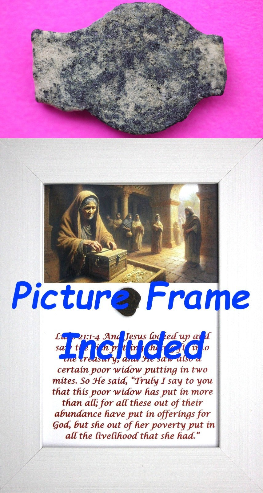 Widows Mite Coin Holy Land Artifact Free Display Frame Jesus Christ Lifetime 134