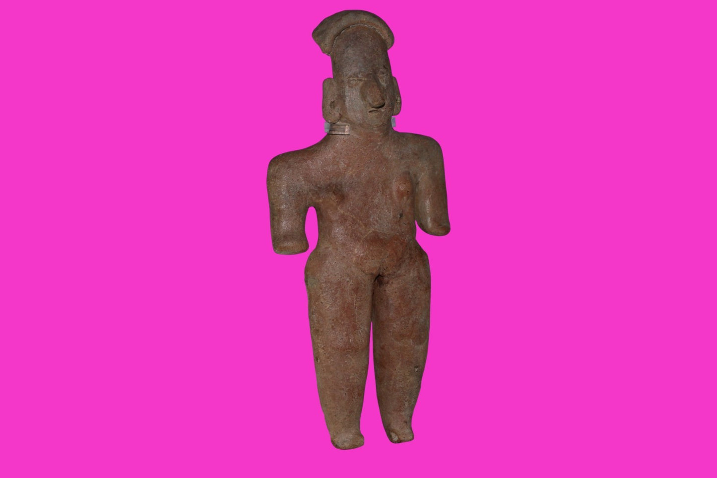 Pre Columbian Artifact Giant 10in Female Tomb Figure Colima Mexico 100BC COA 272