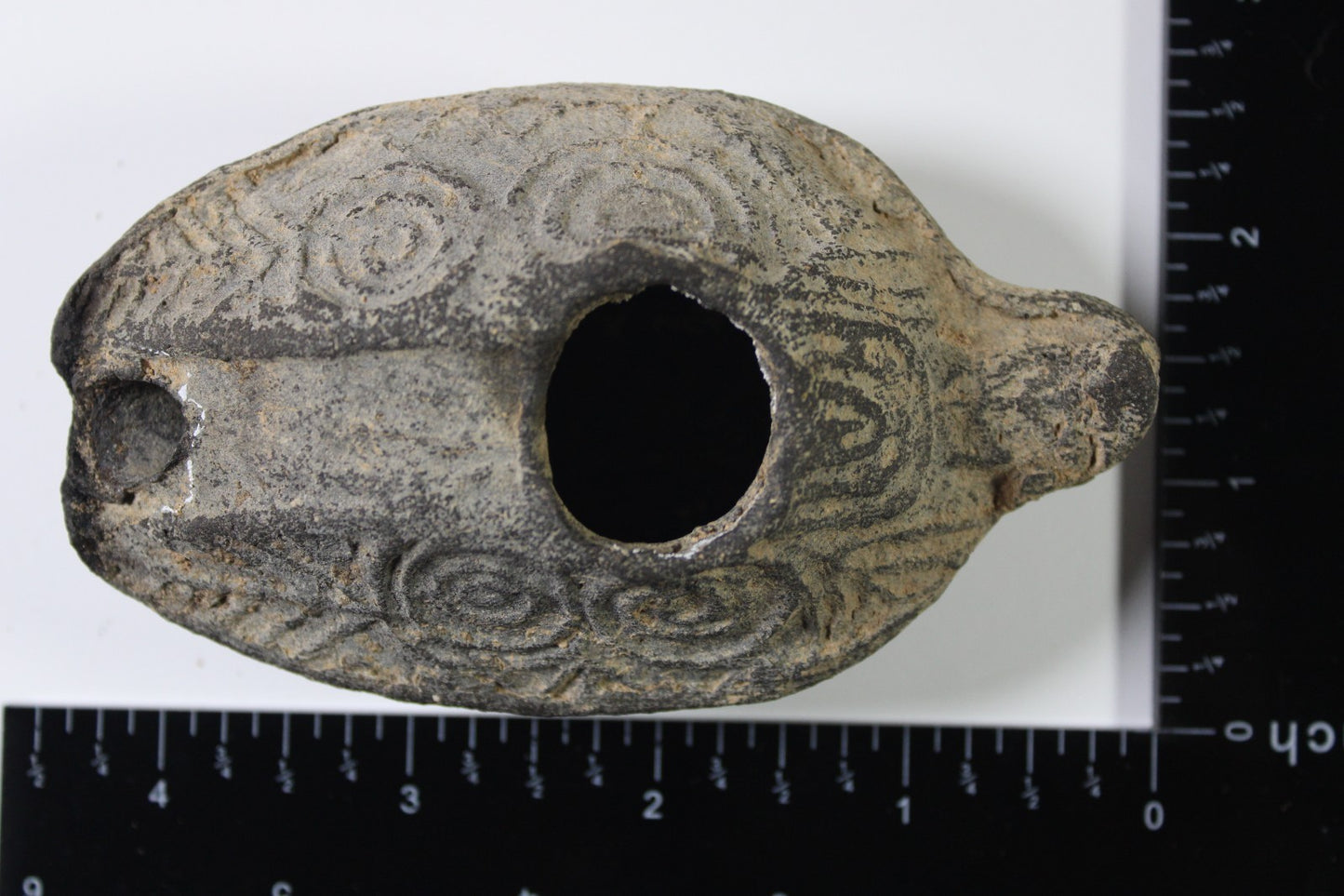 Oil Lamp Holy Land Ancient Artifact Jesus Christ Home Israel 300-600 AD COA 116