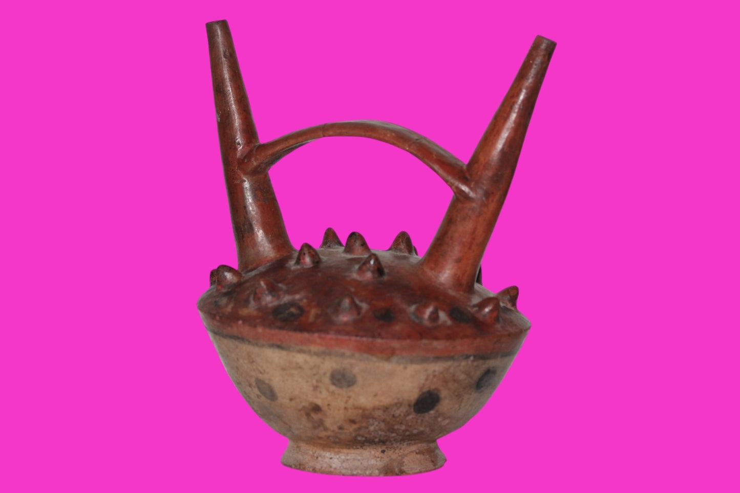 Pre Columbian Artifact Authentic Sican Stirrup Vessel 750-1000 AD Peru COA 220