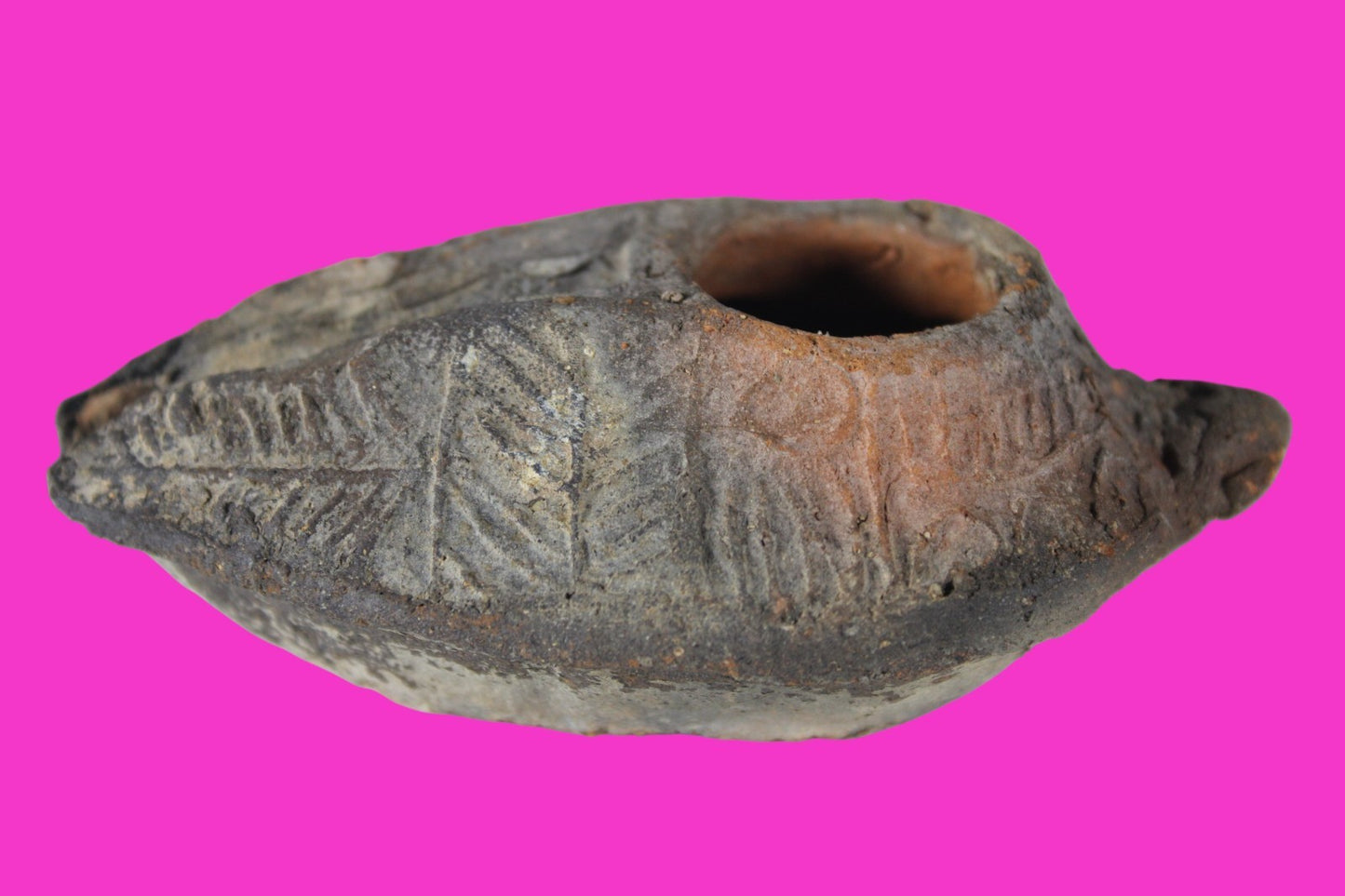 Oil Lamp Holy Land Ancient Artifact Jesus Christ Home Israel 300-600 AD COA 121