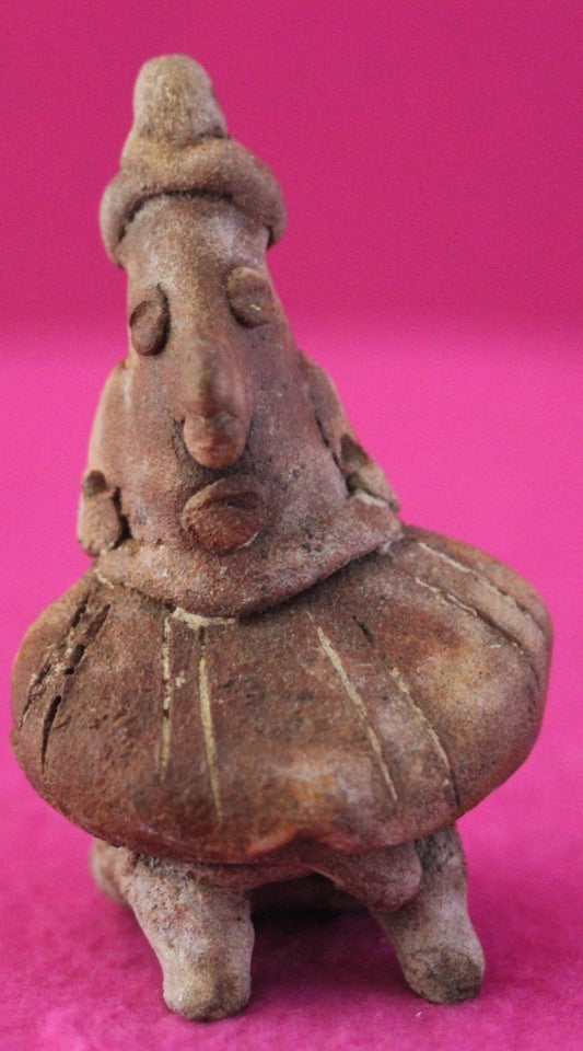Pre Columbian Authentic Artifact Rare Skirted Tomb Figure Colima Mexico COA 181