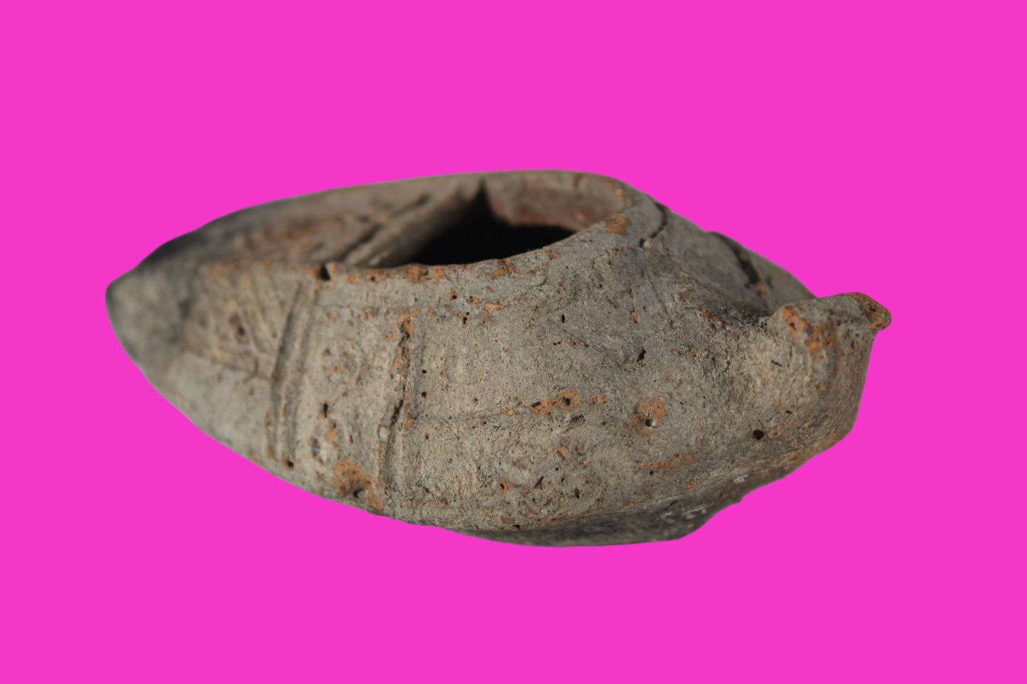 Oil Lamp Holy Land Ancient Artifact Jesus Christ Home Israel 300-600 AD COA 125