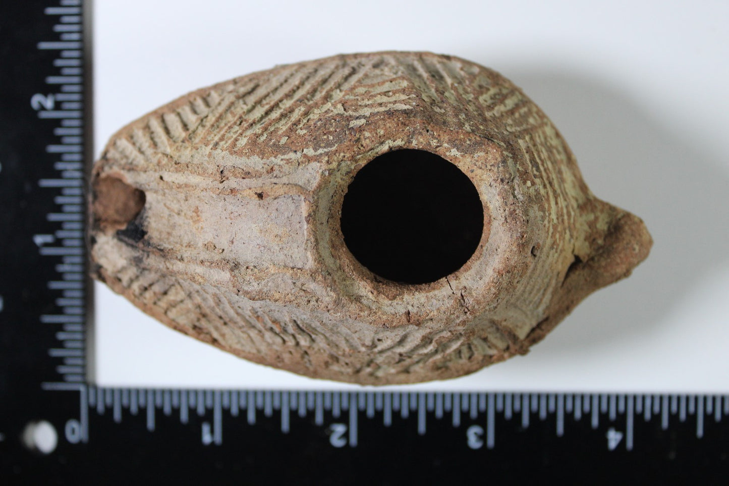 Oil Lamp Holy Land Ancient Artifact Jesus Christ Home Israel 300-600 AD COA 127