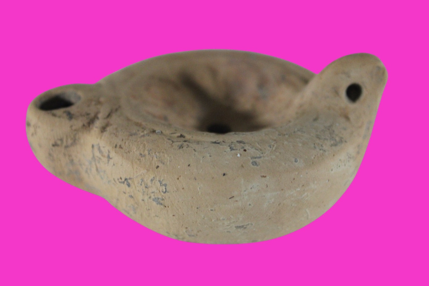Ancient Holy Land Oil Lamp Artifact Land of Jesus Christ 100 BC-200 AD COA J149