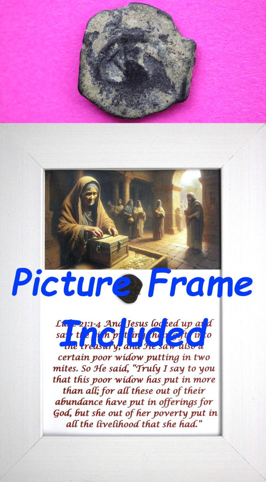 Widows Mite Coin Holy Land Artifact Free Display Frame Jesus Christ Lifetime 109