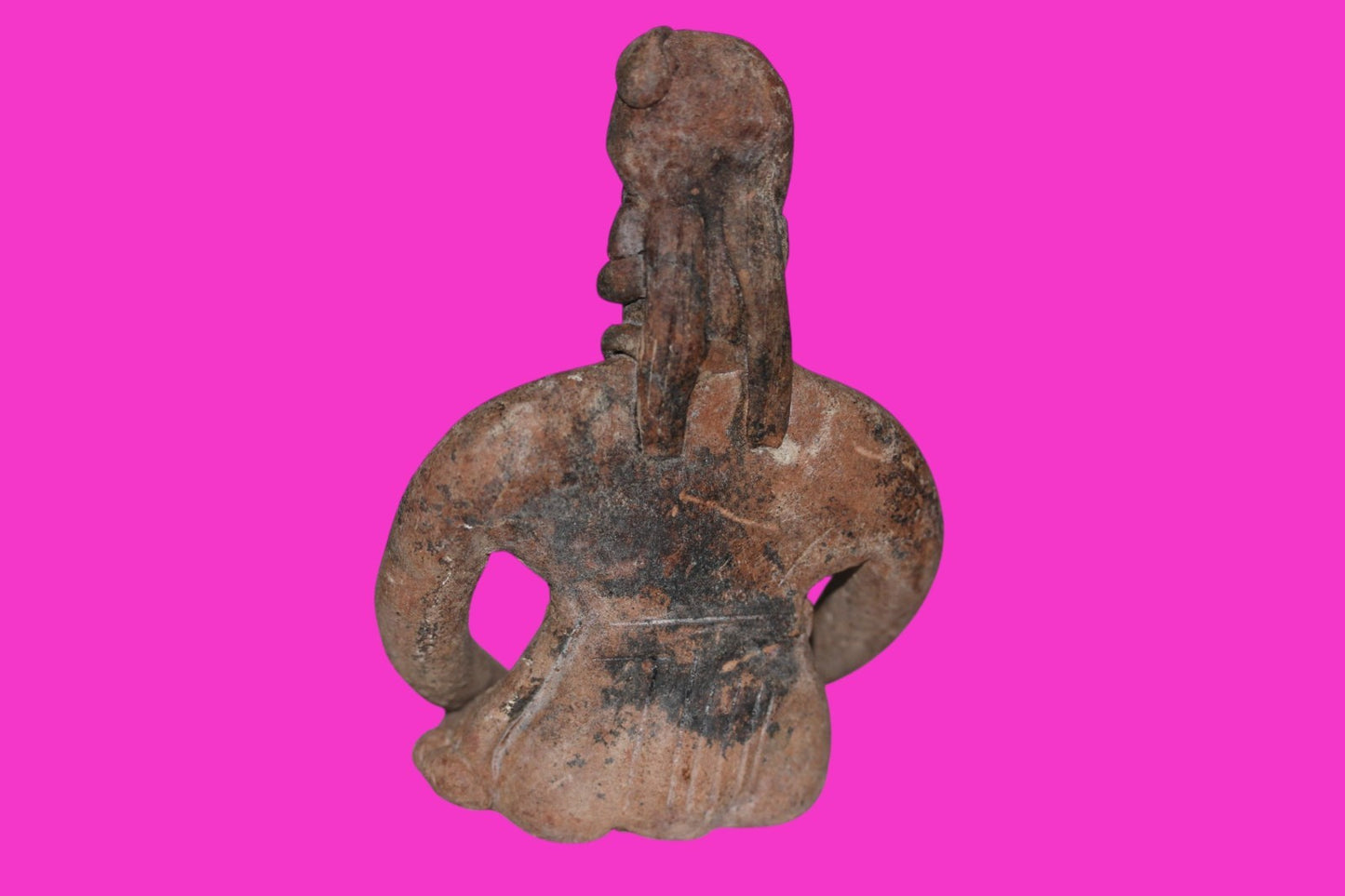 Pre Columbian Artifact Authentic Seated Tomb Figure Colima Mexico 250 AD COA 211