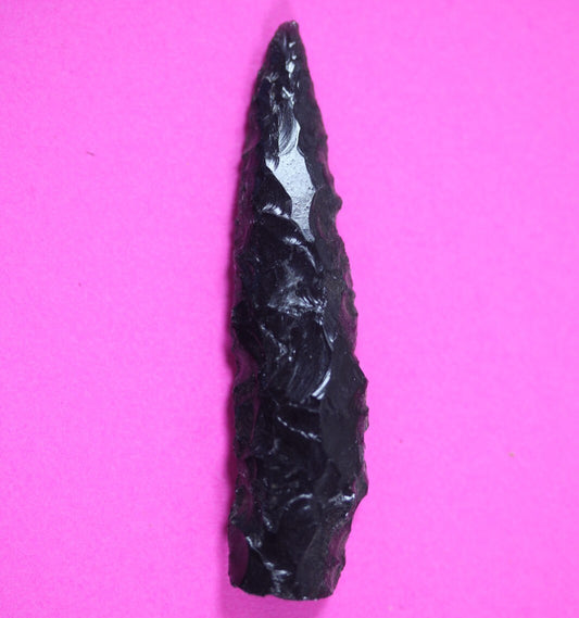 Pre Columbian Artifact Authentic Aztec Arrowhead Battle of Mexico City COA 37