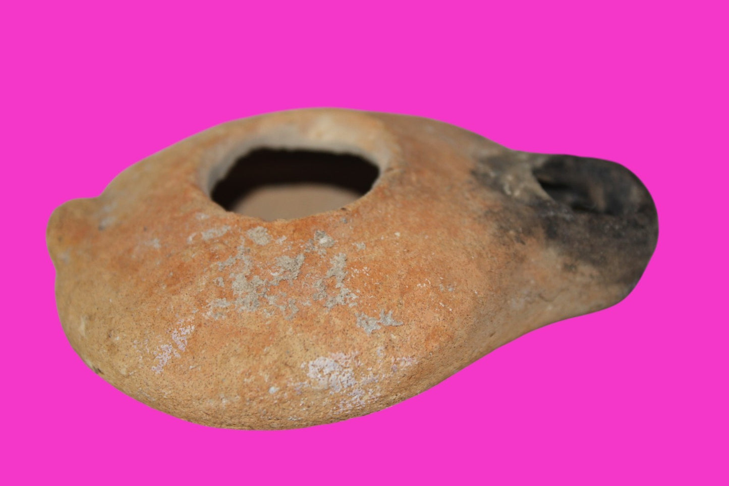 Ancient Holy Land Oil Lamp Artifact Jesus Christ Home Land 100BC-100AD COA 48